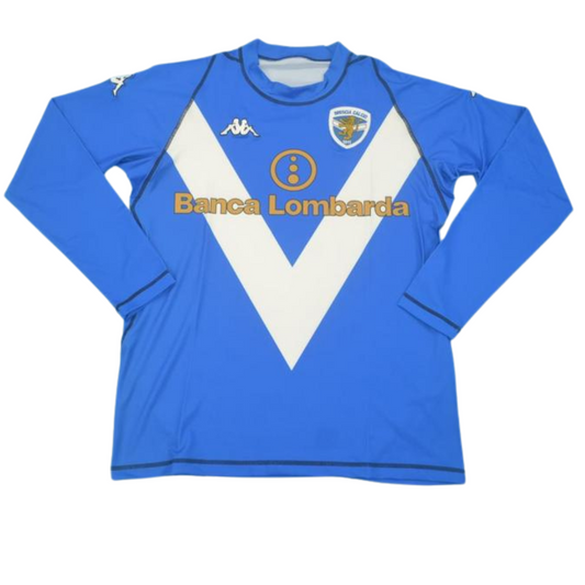 Camisa Brescia Calcio Manga Longa Home 03/04 - Versão Retrô