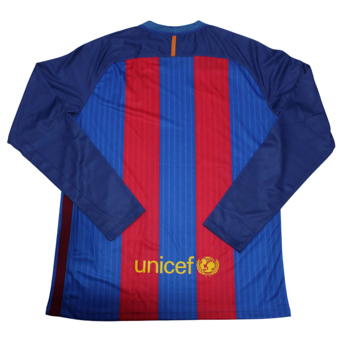 Camisa Barcelona Manga Longa Home 16/17 - Versão Retrô