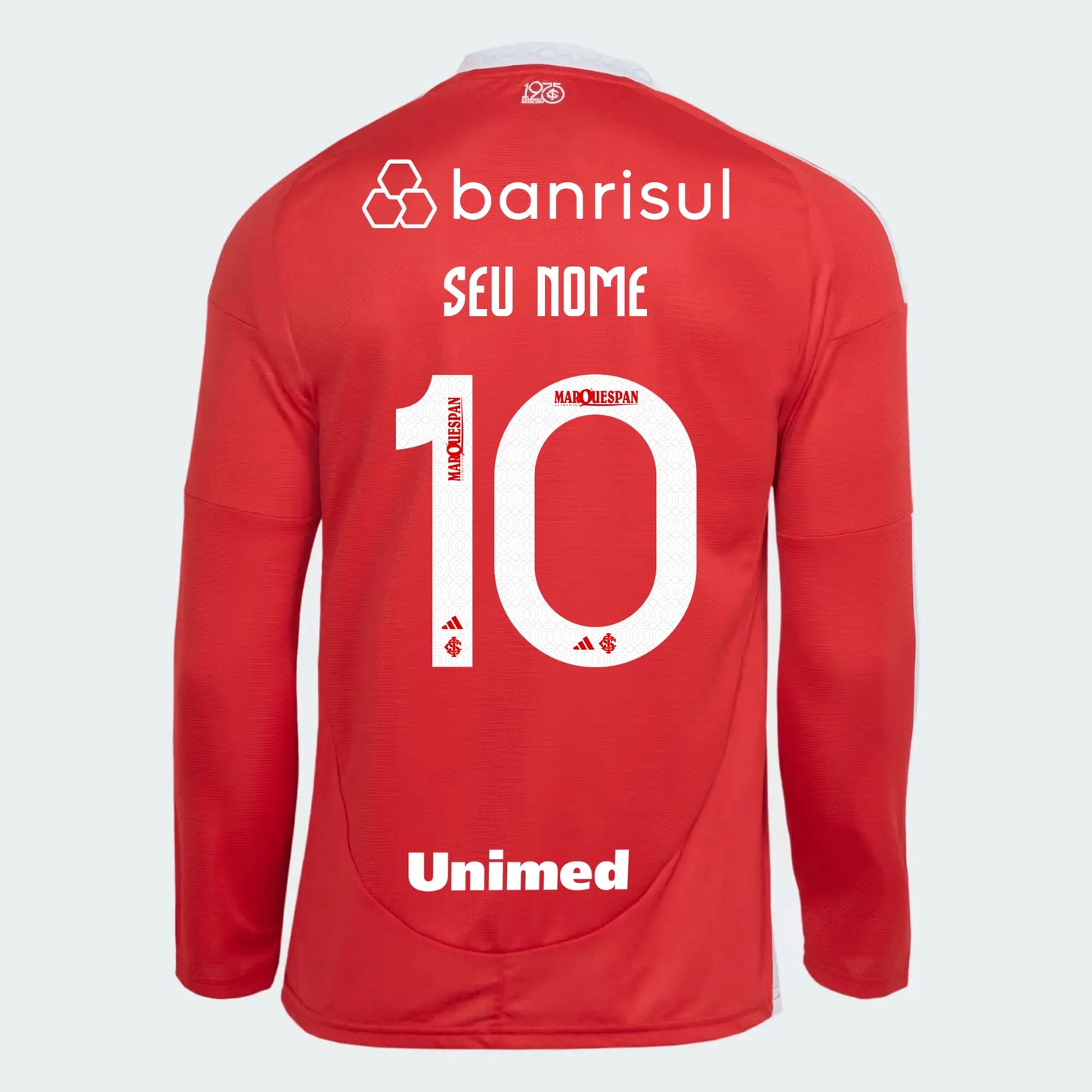 Camisa Internacional Manga Longa Home 25/26 - Com Patrocínios