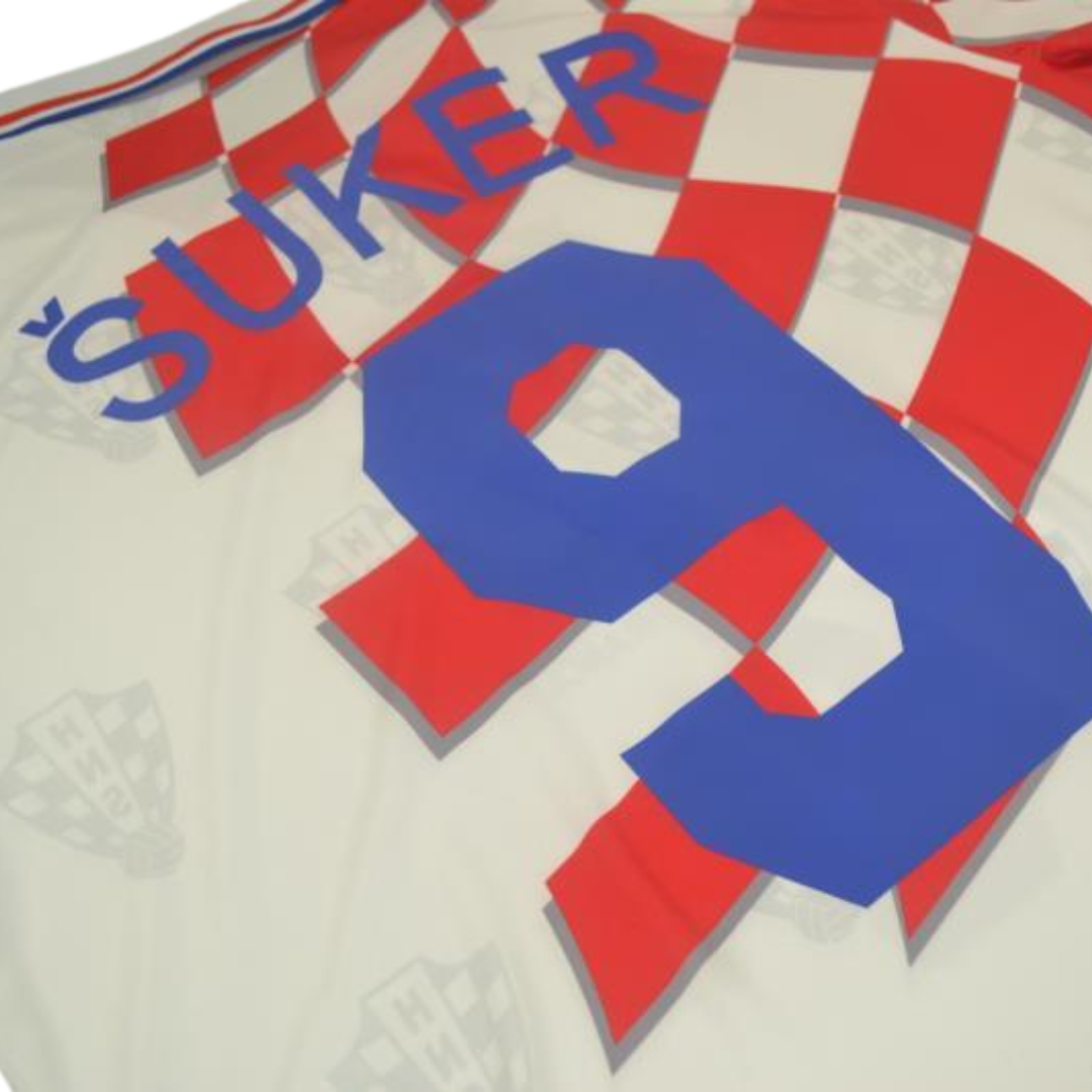 Camisa Retrô Croacia Home Copa do Mundo Versão 1998 "Šuker" N°9