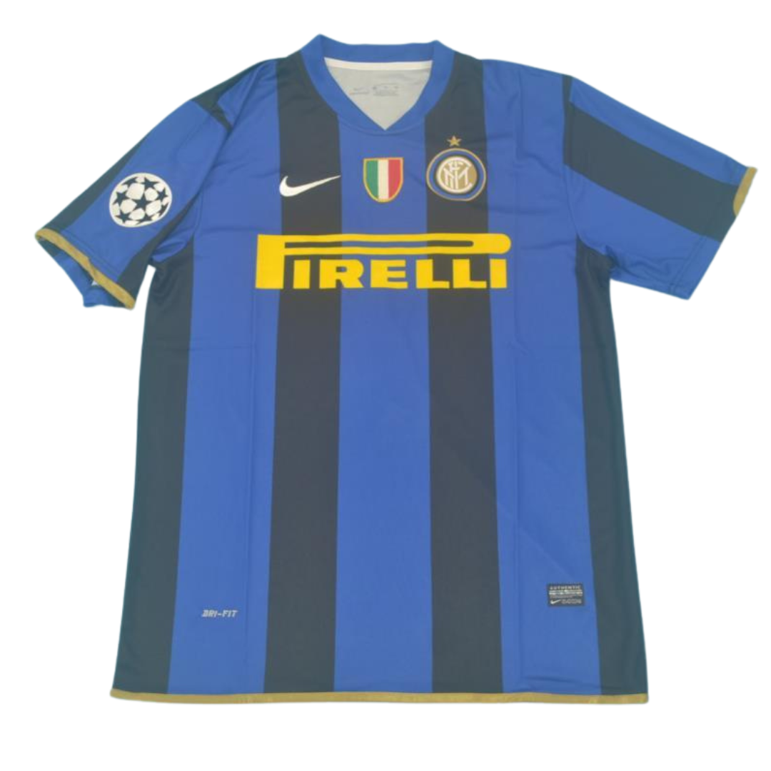 Camisa Retrô Inter de Milão Home UCL Versão 08/09 "Figo" N°.7