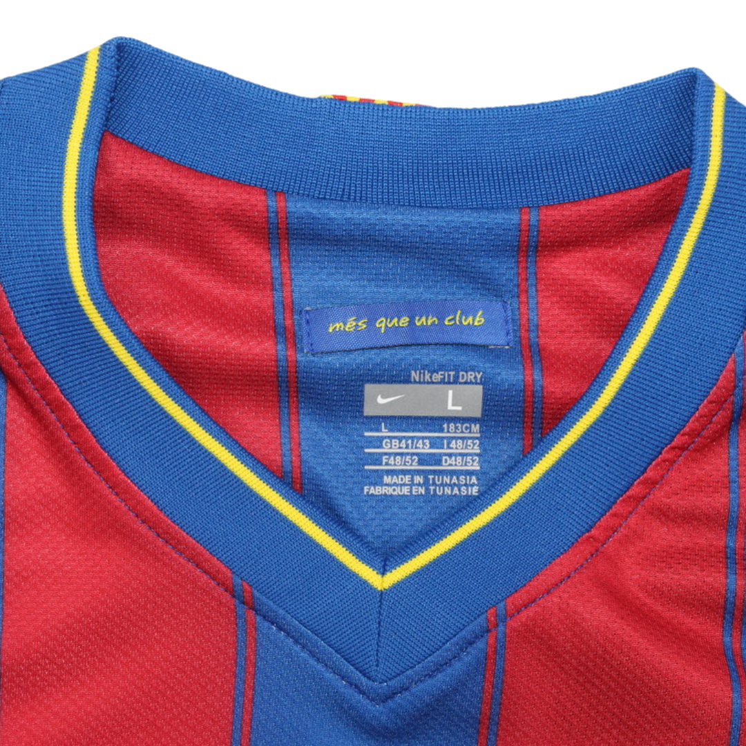 Camisa Barcelona Manga Longa Home 09/10 - Versão Retrô