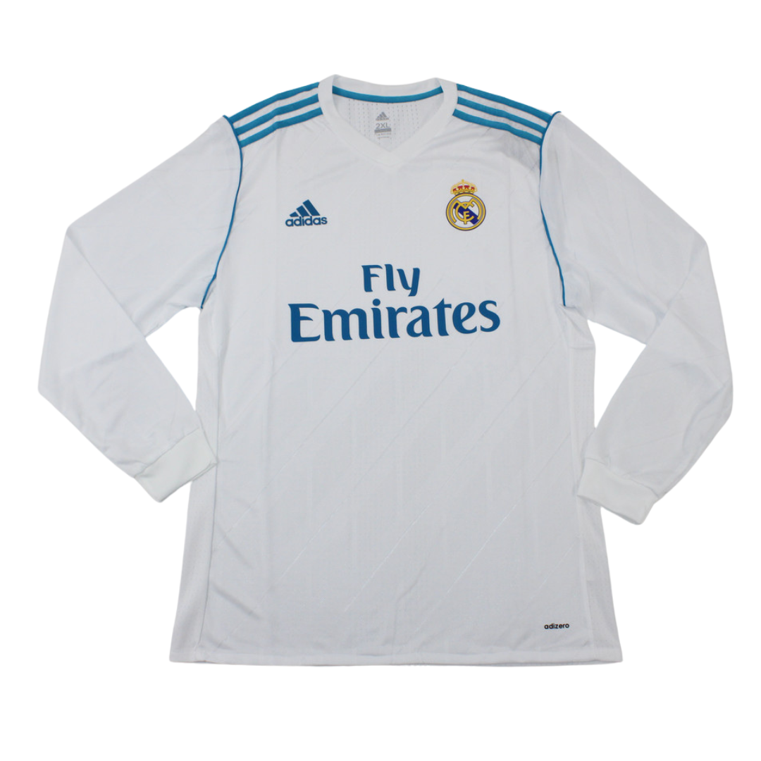 Camisa Real Madrid Manga Longa Home 17/18 - Versão Retrô
