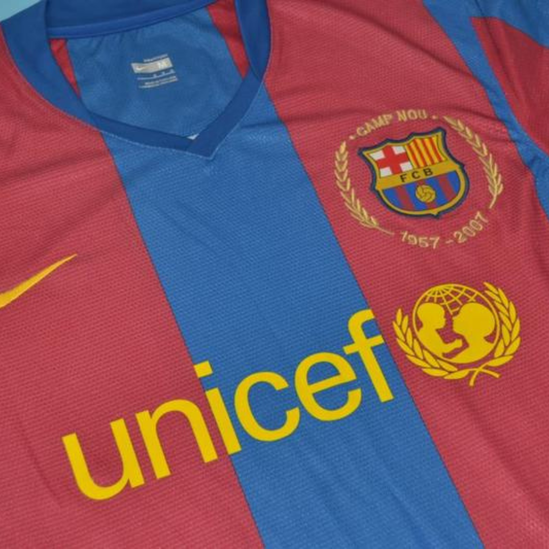Camisa Barcelona Home 07/08 - Versão Retrô "Ronaldinho" Nº 10