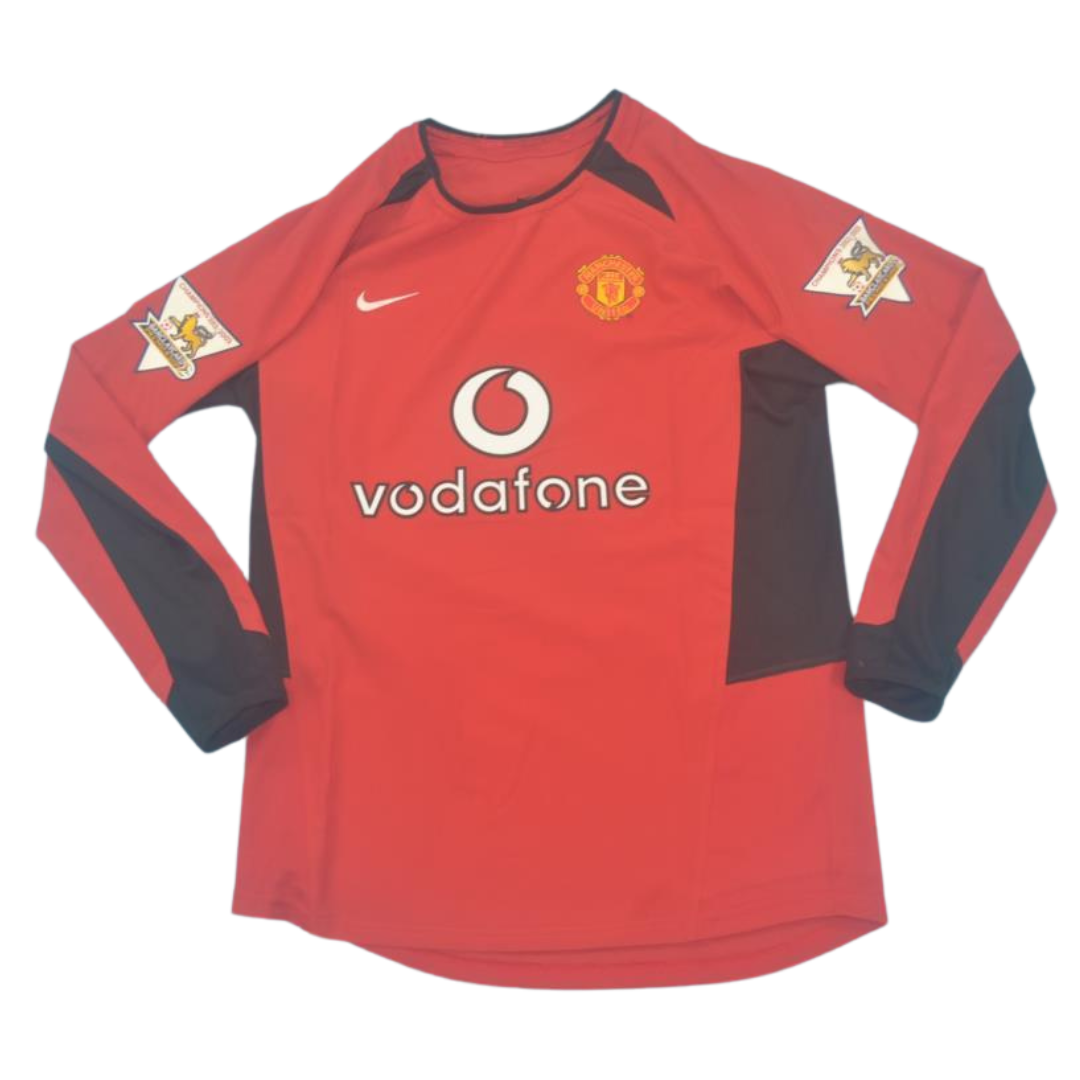 Camisa Manchester United Manga Longa 02/03 - Versão Retrô "Beckham" Nº 7