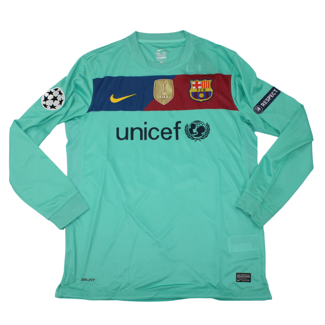 Camisa Barcelona Manga Longa 10/11 - Versão Retrô "Iniesta" Nº 8
