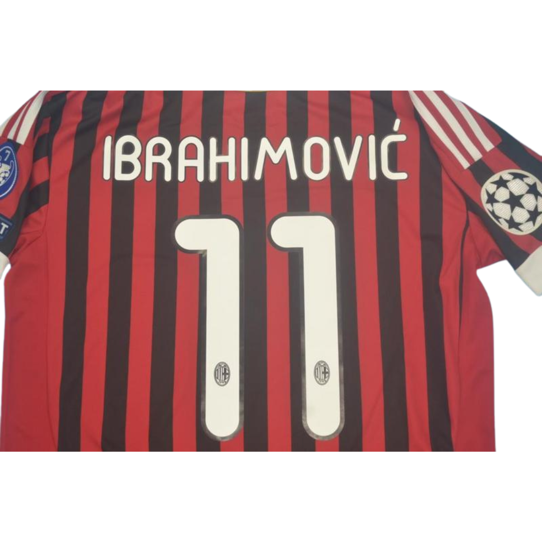 Camisa Retrô Milan Home UCL Versão 11/12 "Ibrahimović" N°.11