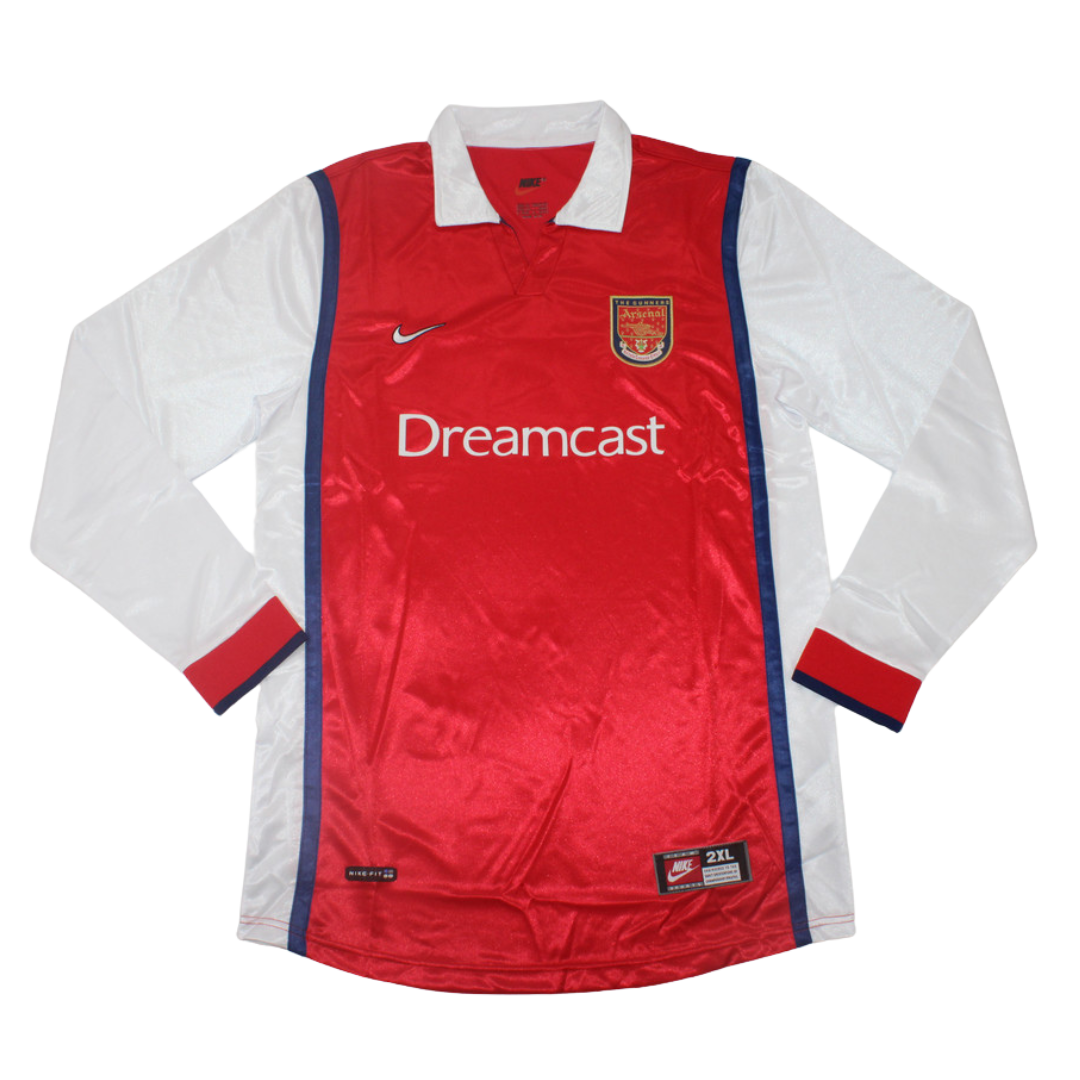 Camisa Arsenal Manga Longa Home 99/00 - Versão Retrô