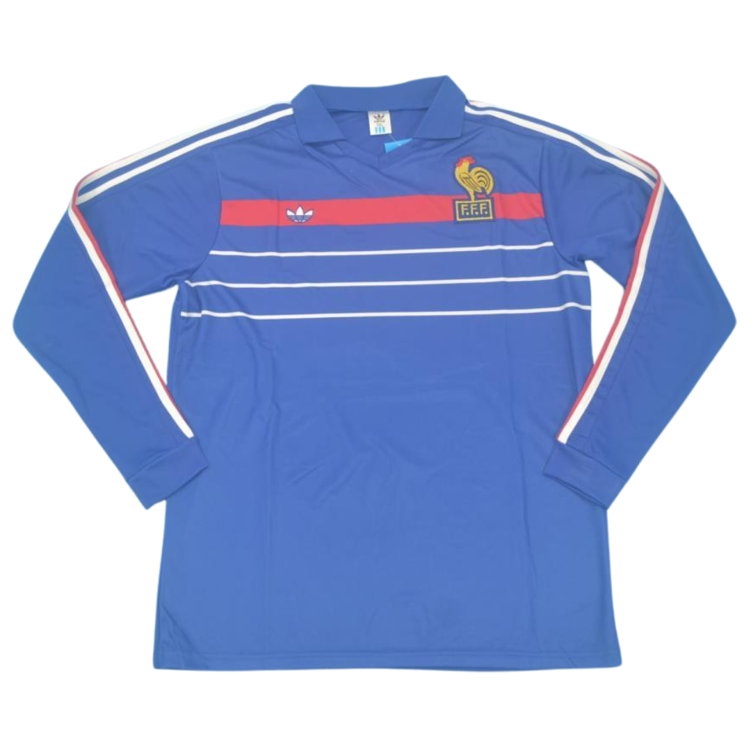Camisa França Manga Longa Home 1984 - Versão Retrô