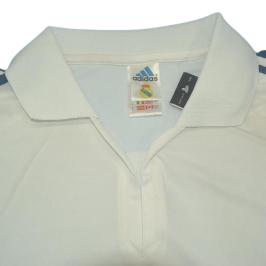 Camisa Real Madrid Manga Longa Home 01/02 - Versão Retrô