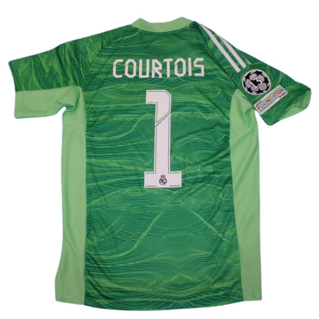 Camisa Real Madrid Home 21/22 - Versão Retrô "Courtois" Nº 1
