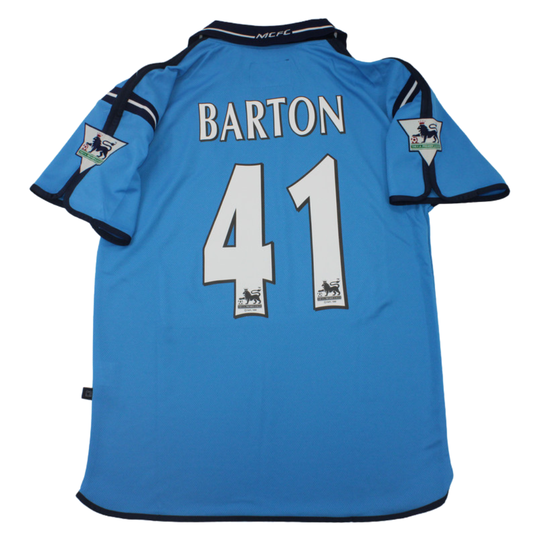 Camisa Manchester City Home 02/03 - Versão Retrô "Barton" Nº 41