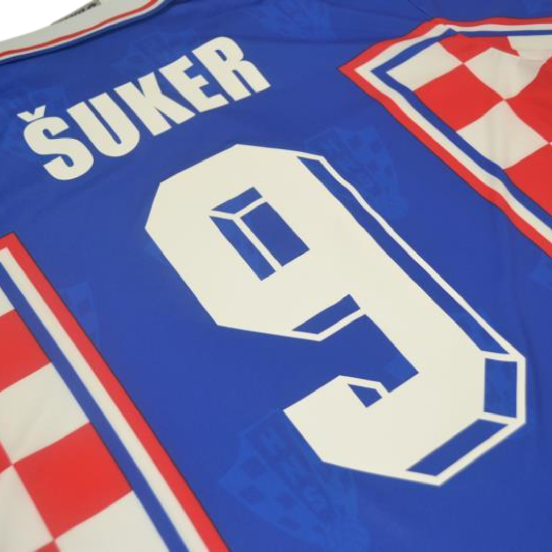 Camisa Retrô Croacia Away Copa do Mundo Versão 1998 "Šuker" N°9