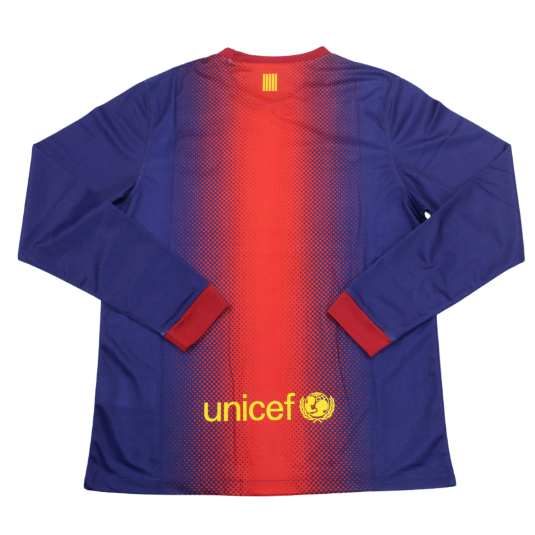 Camisa Barcelona Manga Longa Home 12/13 - Versão Retrô