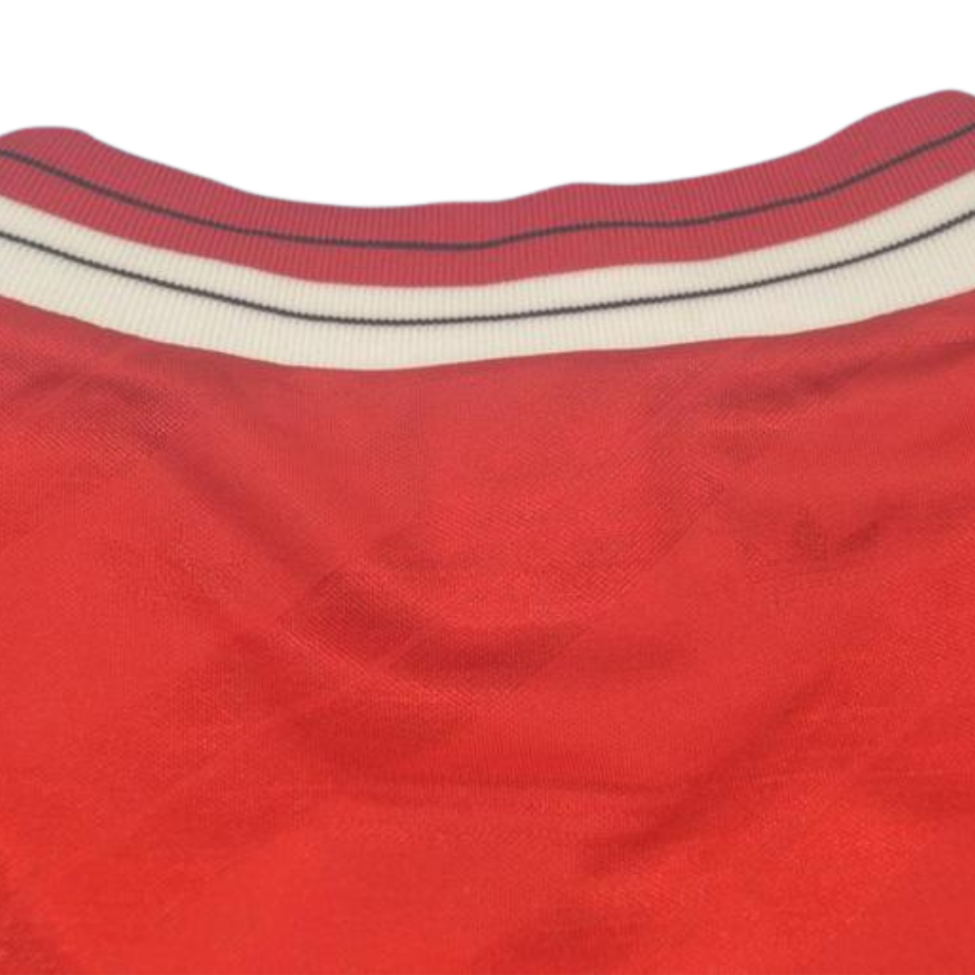 Camisa Manchester United Manga Longa Home 1986 - Versão Retrô