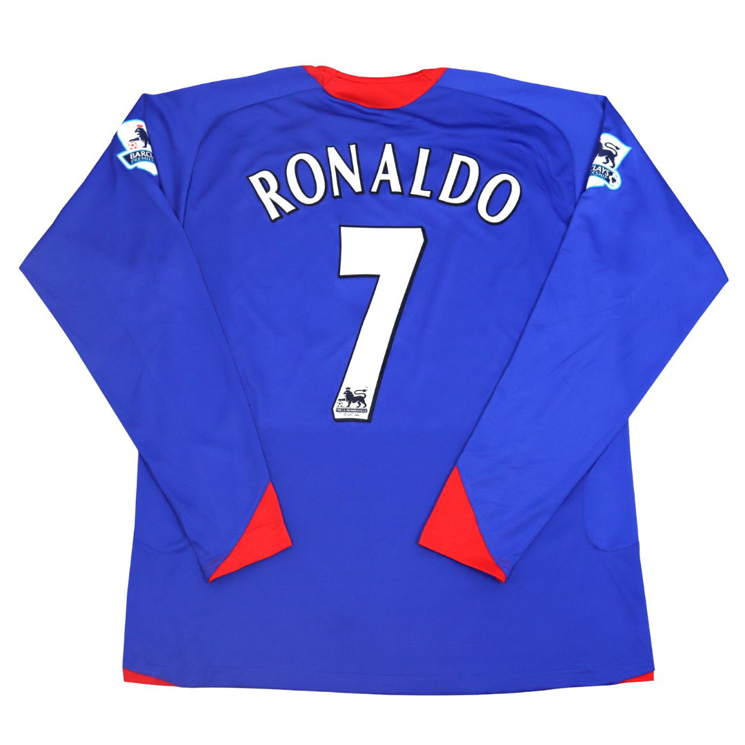 Camisa Manchester United Manga Longa 05/06 - Versão Retrô "Cristiano Ronaldo" Nº 7
