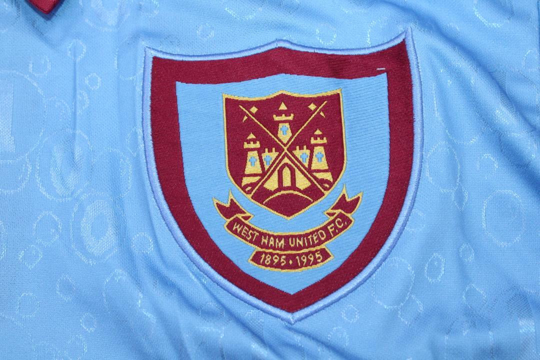 Camisa West Ham United Manga Longa Away 95/97 - Versão Retrô