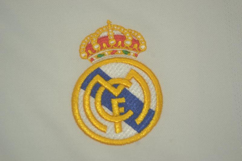 Camisa Real Madrid Manga Longa Home 01/02 - Versão Retrô