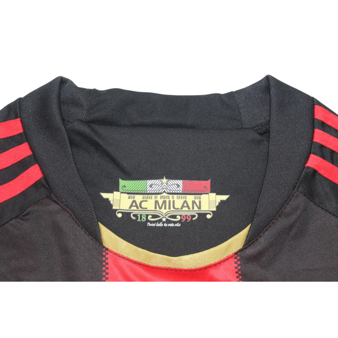 Camisa Milan Manga Longa Home 10/11 - Versão Retrô
