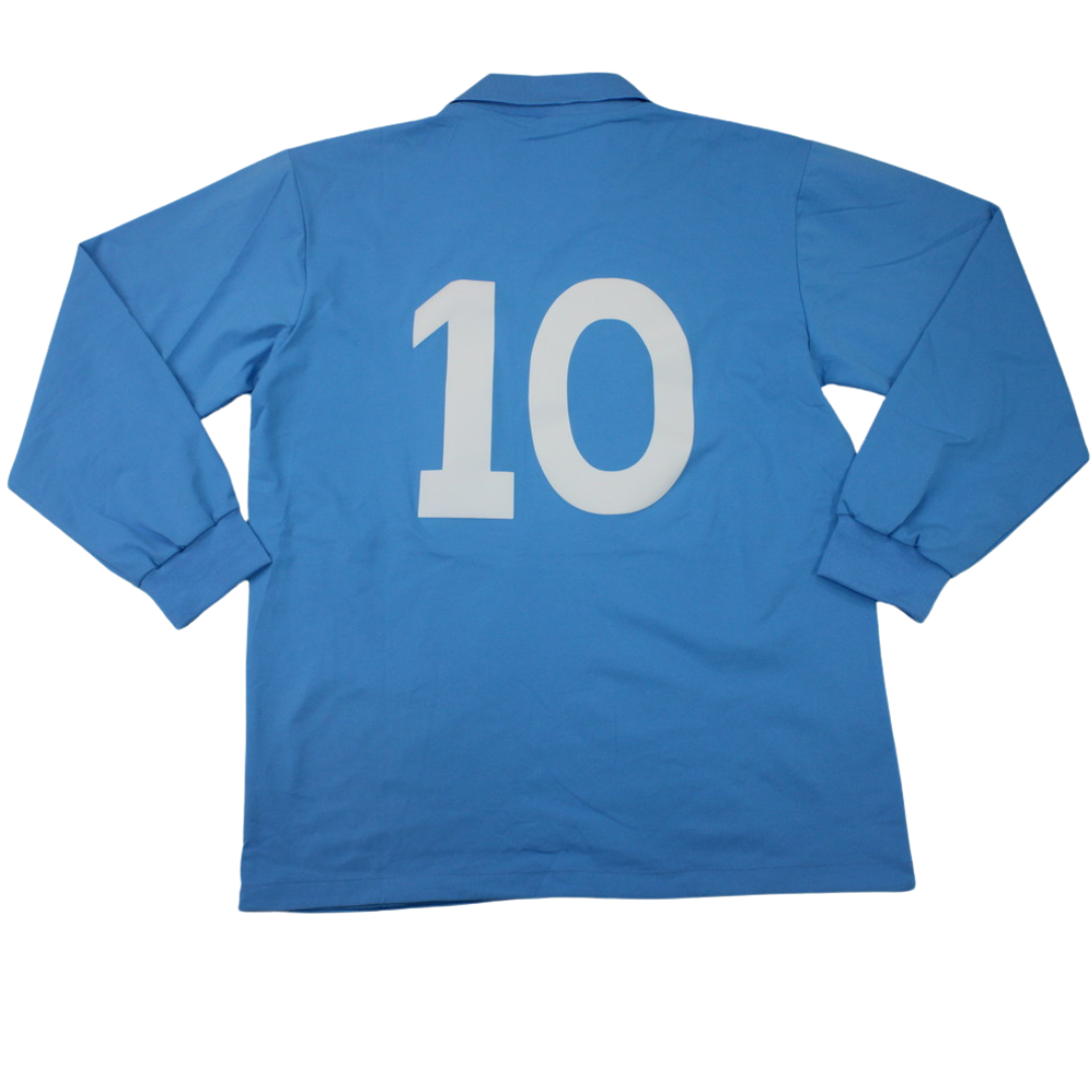 Camisa Napoli Manga Longa Home 86/87 - Versão Retrô Nº 10
