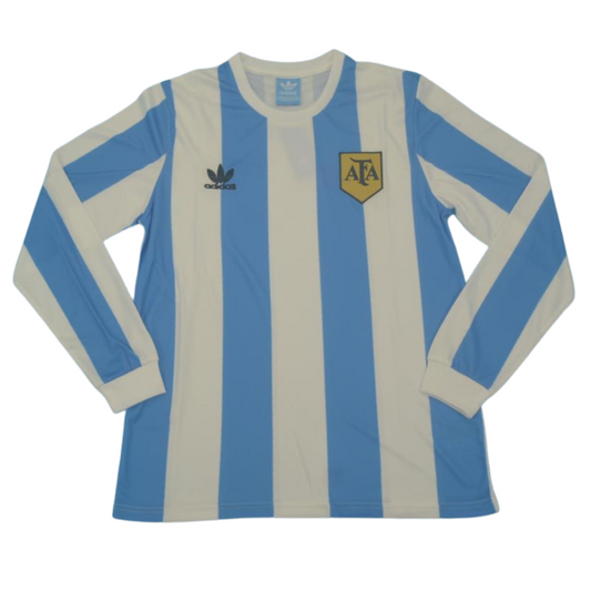 Camisa Argentina Manga Longa Home 1978 - Versão Retrô