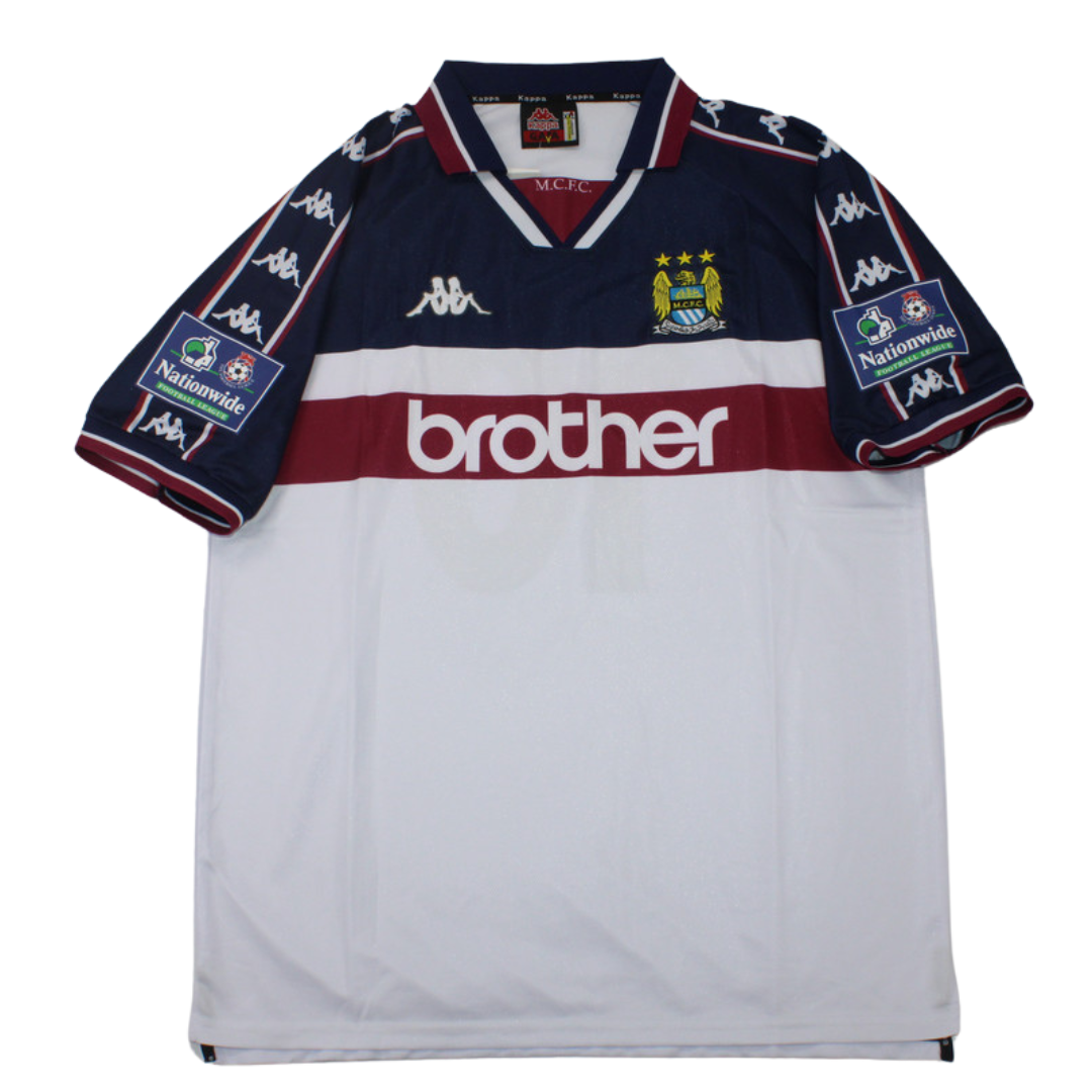 Camisa Manchester City Away 97/98 - Versão Retrô "Kinkladze" Nº 10