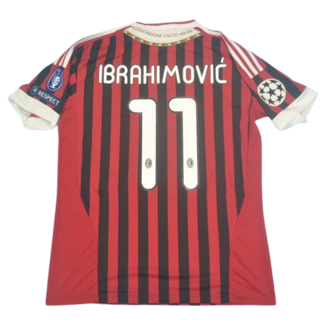 Camisa Retrô Milan Home UCL Versão 11/12 "Ibrahimović" N°.11