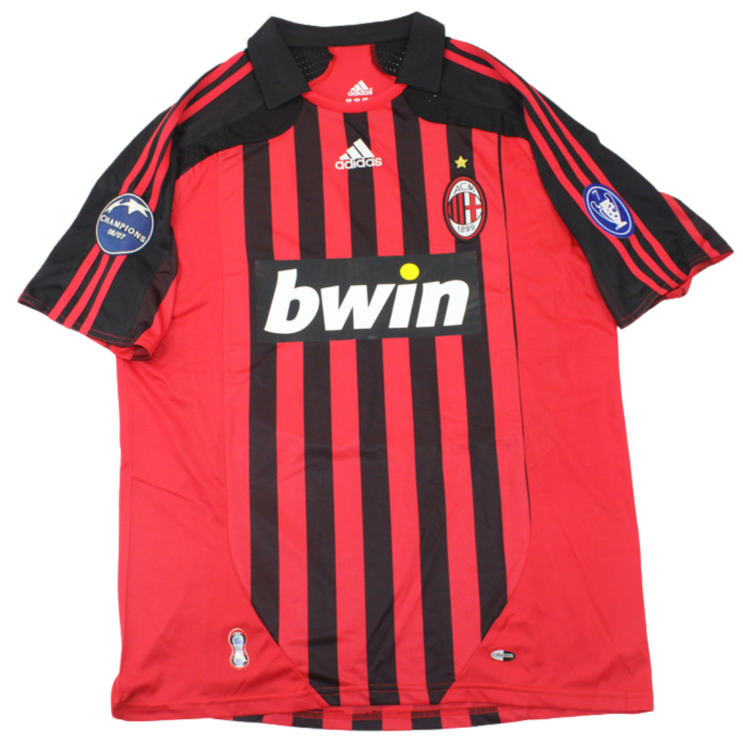 Camisa Retrô Milan Home UCL Versão 07/08 "Kaká" N°.22