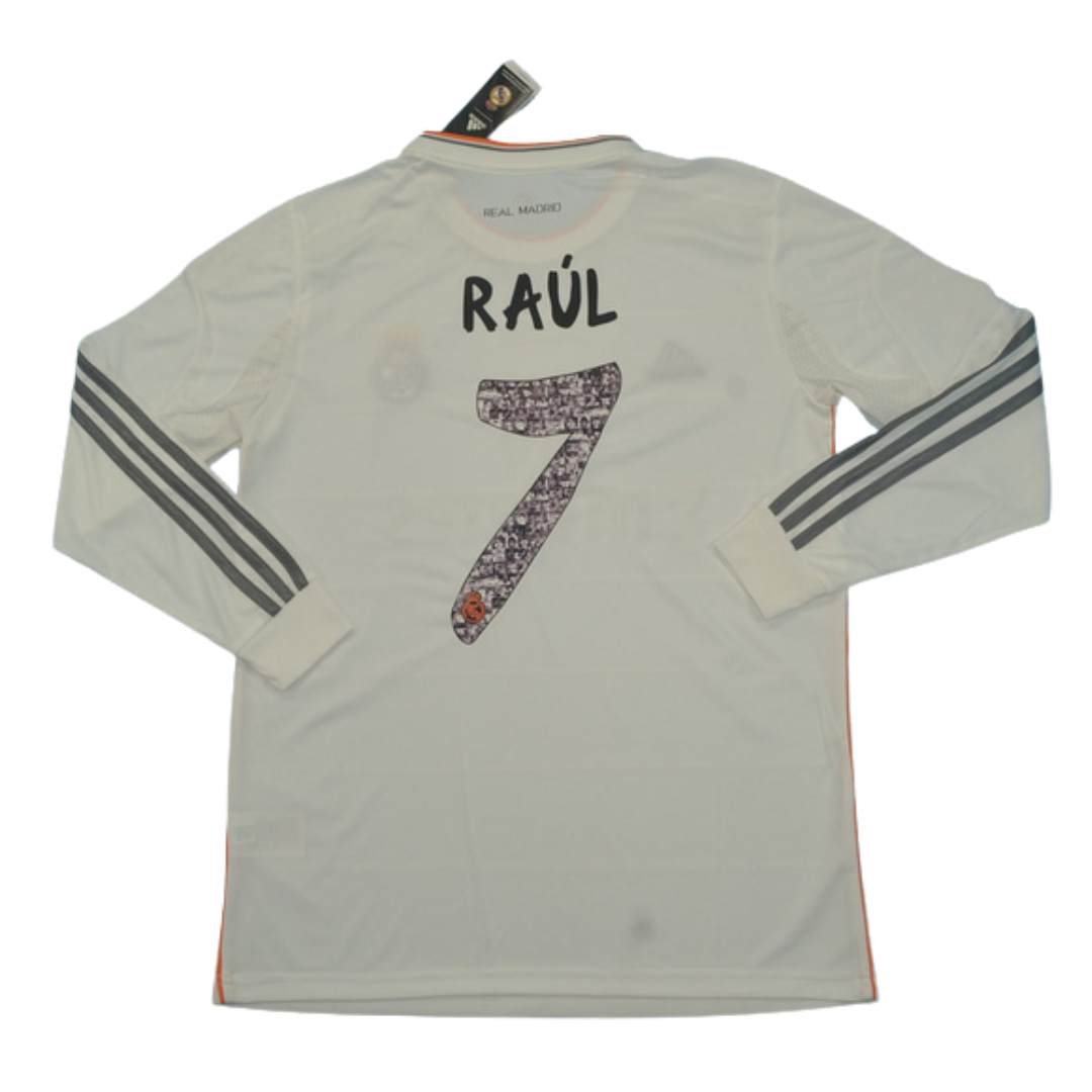 Camisa Real Madrid Manga Longa 13/14 - Versão Retrô "Raúl" Nº 7