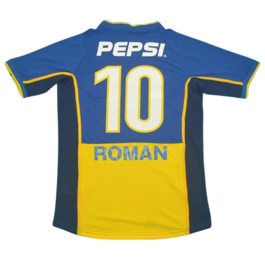 Camisa Boca Juniors Home 2002 - Versão Retrô "Roman" N° 10