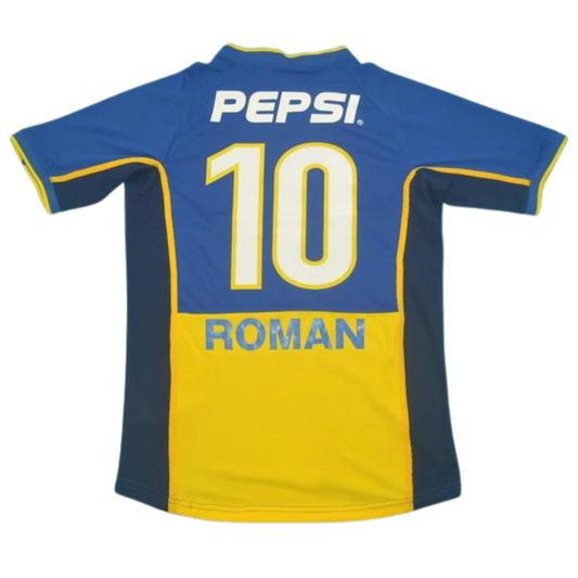 Camisa Boca Juniors Home 2002 - Versão Retrô "Roman" N° 10