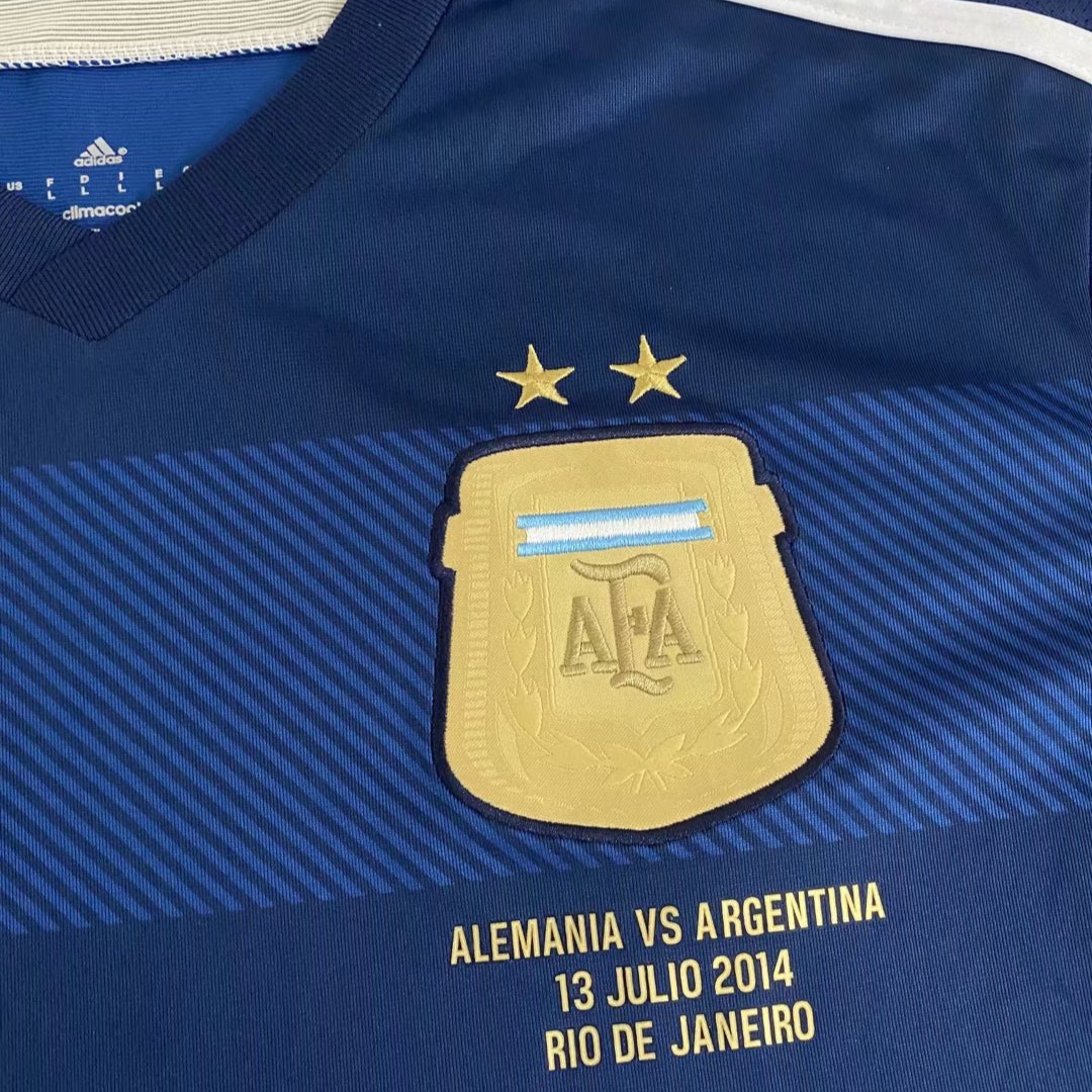 Camisa Retrô Argentina Away Copa do Mundo Finale Versão 2014