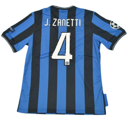 Camisa Retrô Inter de Milão Home UCL Finale Versão 2010 "J.Zanetti" N°.4