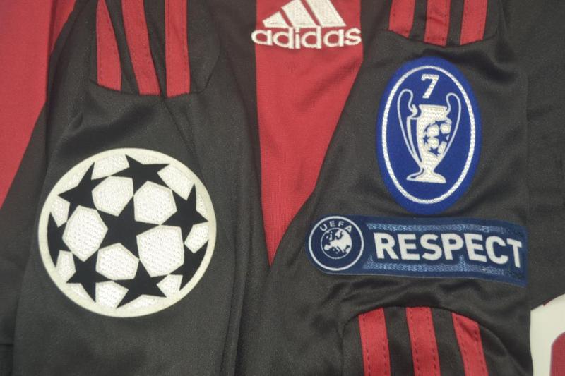 Camisa Milan Manga Longa Home 09/10 - Versão Retrô