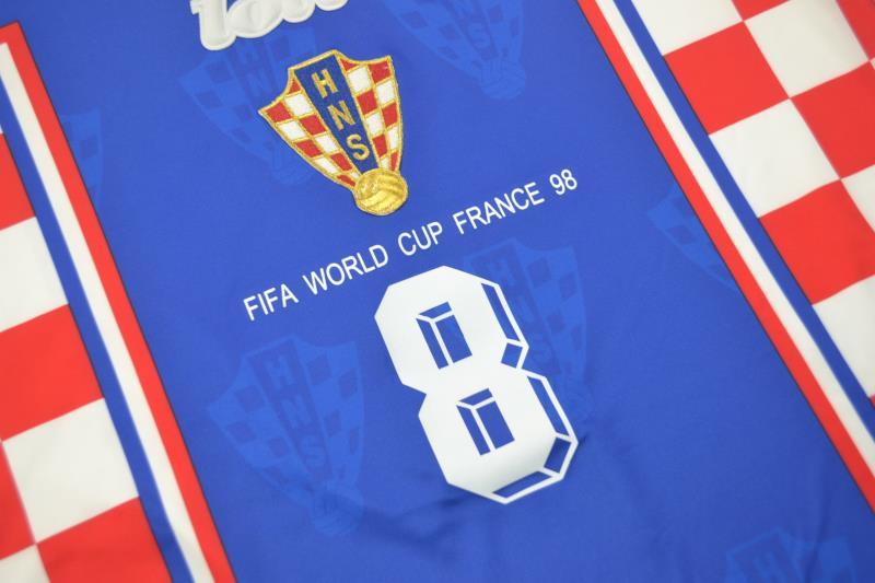 Camisa Retrô Croacia Away Copa do Mundo Versão 1998 "Prosinečki" N°8