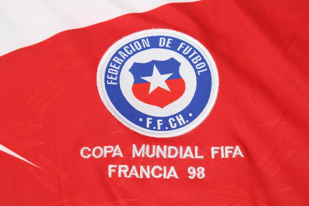 Camisa Retrô União Chile Home WC Versão 1998 "Zamorano" N°9