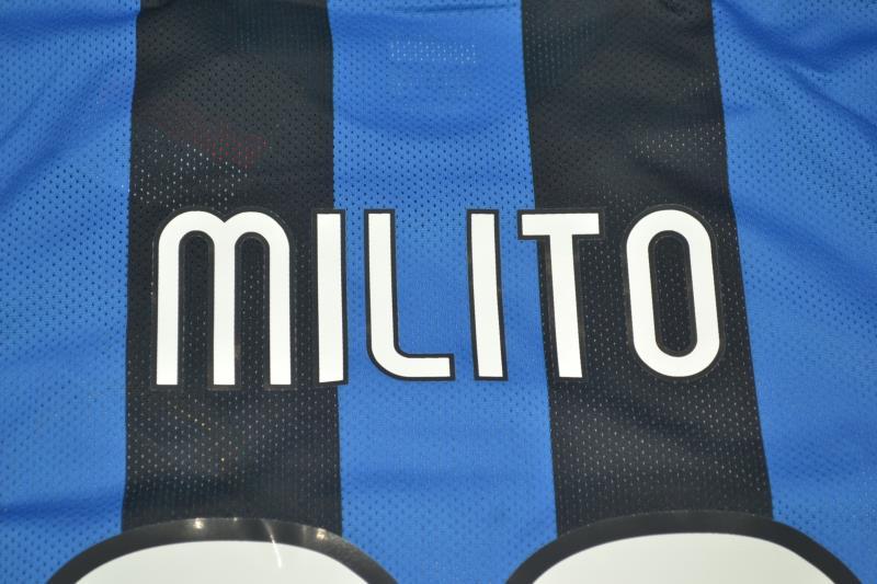 Camisa Retrô Inter de Milão Home UCL Finale Versão 2010 "Milito" N°.22