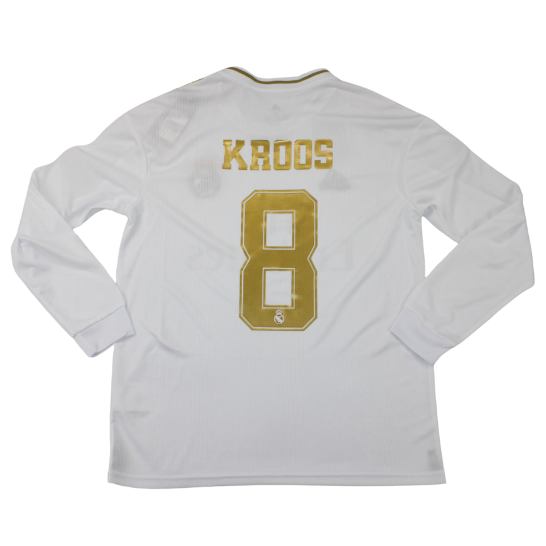 Camisa Real Madrid Manga Longa 19/20 - Versão Retrô "Kroos" Nº 8