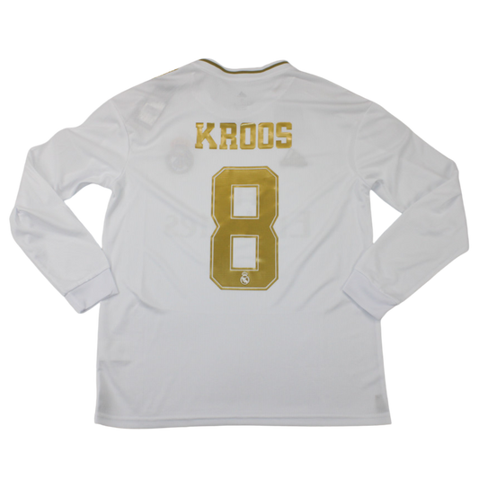 Camisa Real Madrid Manga Longa 19/20 - Versão Retrô "Kroos" Nº 8