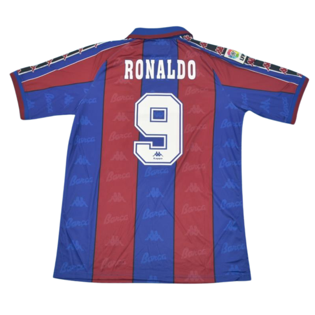 Camisa Barcelona Home 96/97 - Versão Retrô "Ronaldo" Nº 9