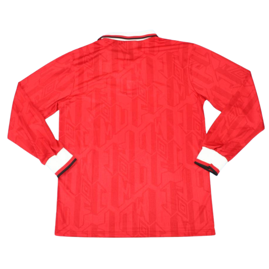 Camisa Manchester United Manga Longa Home 92/94 - Versão Retrô