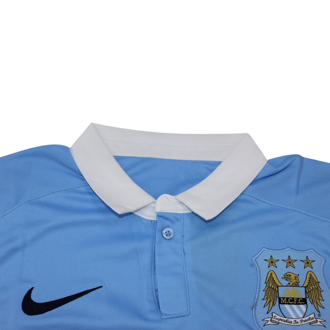 Camisa Manchester City Home 15/16 - Versão Retrô "Kun Aguero" Nº 10