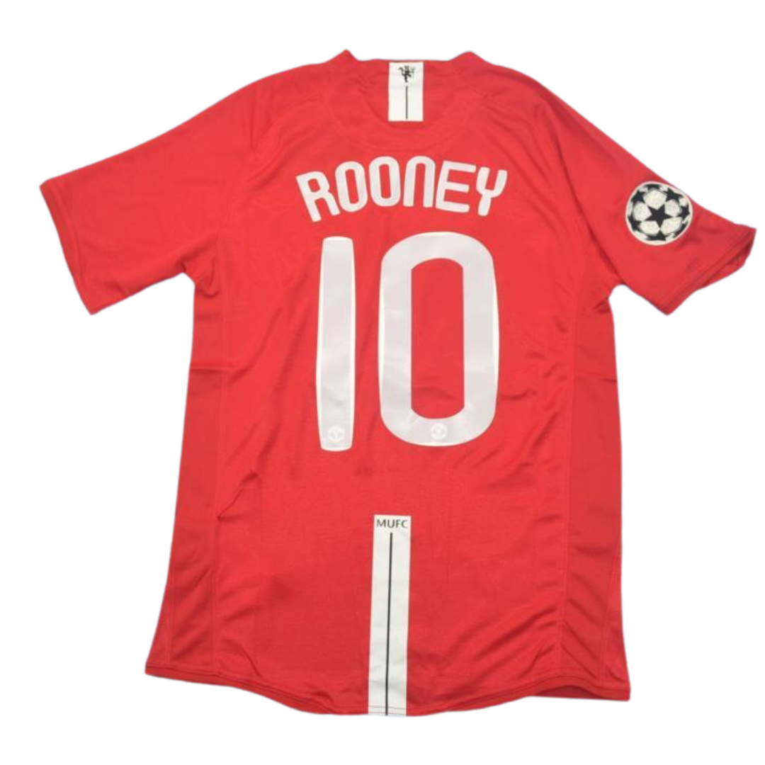 Camisa Manchester United UCL Final 07/08 - Versão Retrô "Rooney" Nº 10