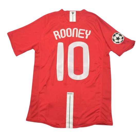 Camisa Manchester United UCL Final 07/08 - Versão Retrô "Rooney" Nº 10