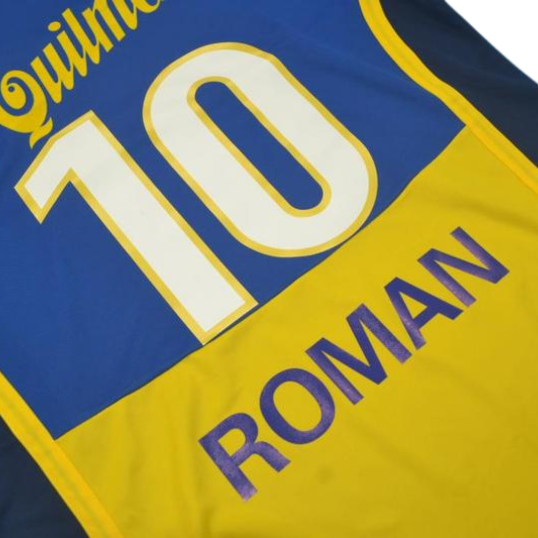 Camisa Boca Juniors Home 2001 - Versão Retrô "Roman" N° 10