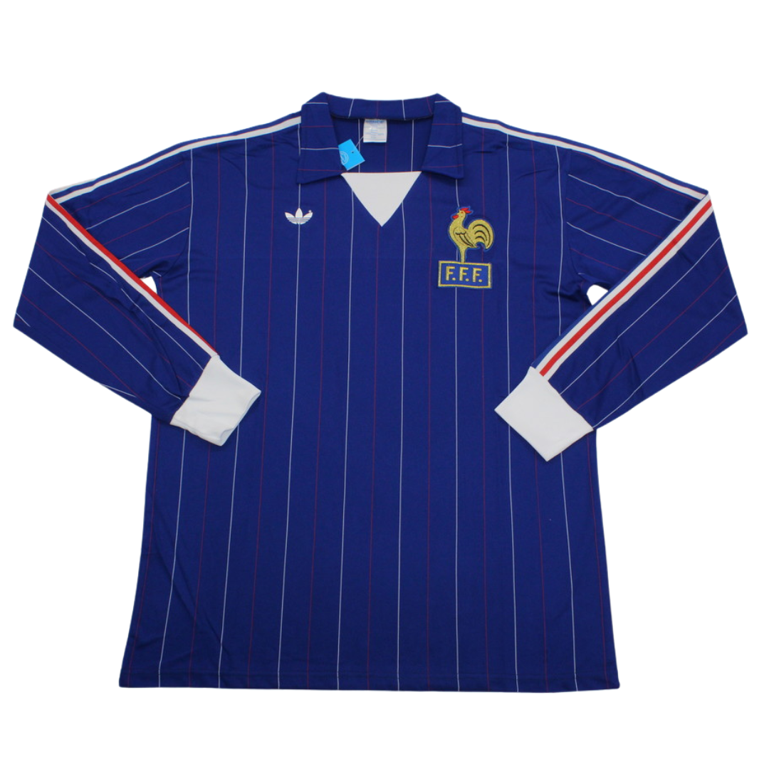 Camisa França Manga Longa Home 1980 - Versão Retrô Nº 10
