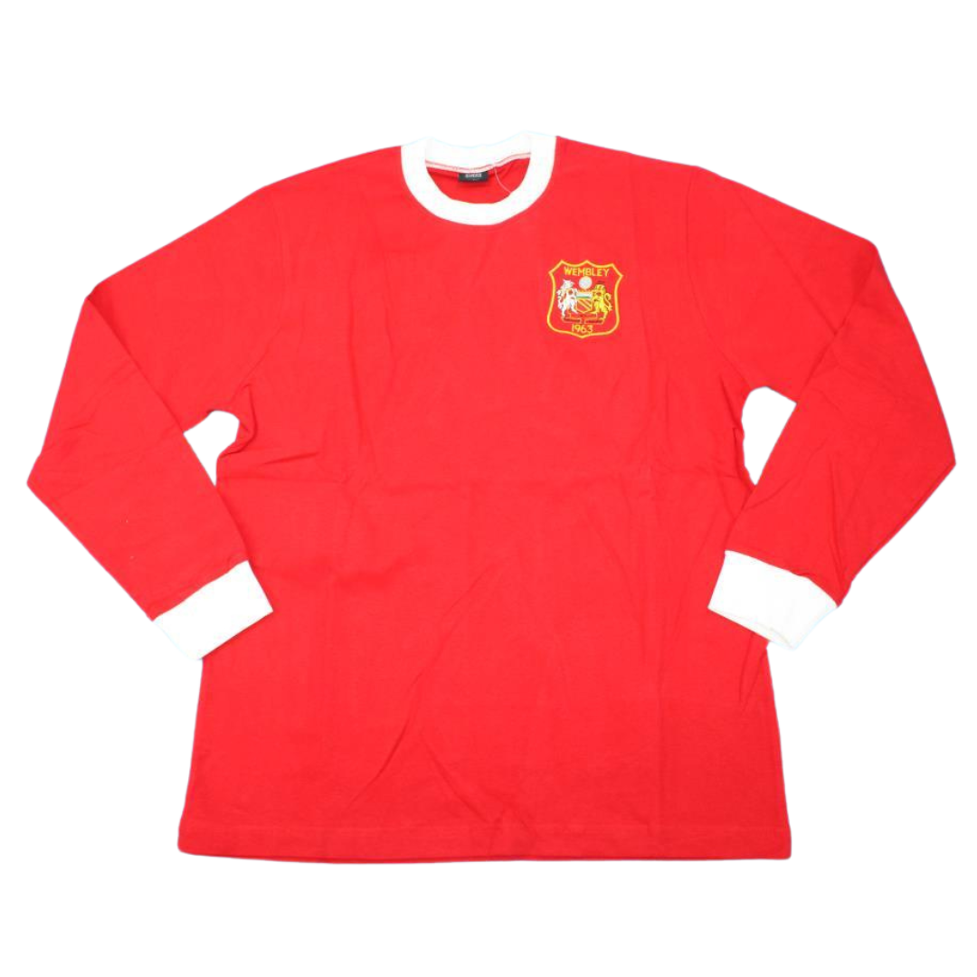 Camisa Manchester United Manga Longa Home 1963 - Versão Retrô