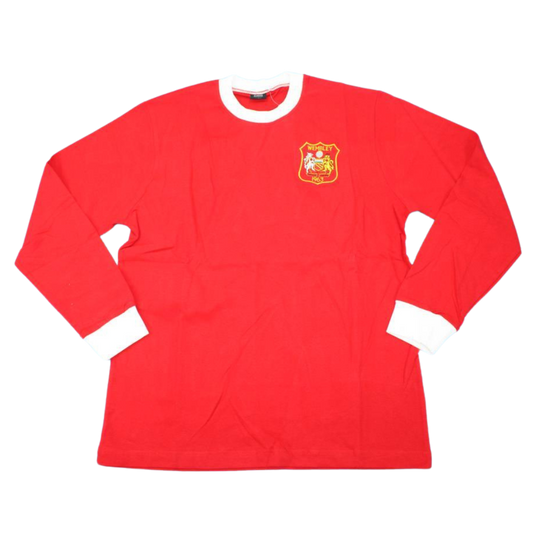 Camisa Manchester United Manga Longa Home 1963 - Versão Retrô