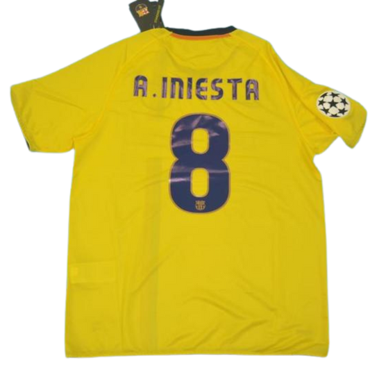 Camisa Barcelona Away 08/09 - Versão Retrô "A.Iniesta" Nº 8