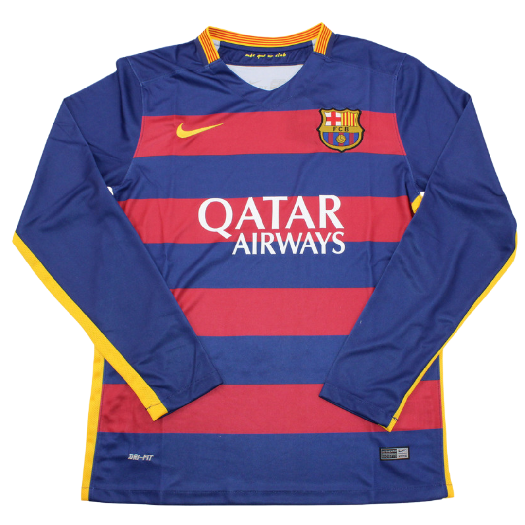 Camisa Barcelona Manga Longa 15/16 - Versão Retrô "Neymar Jr" Nº 11